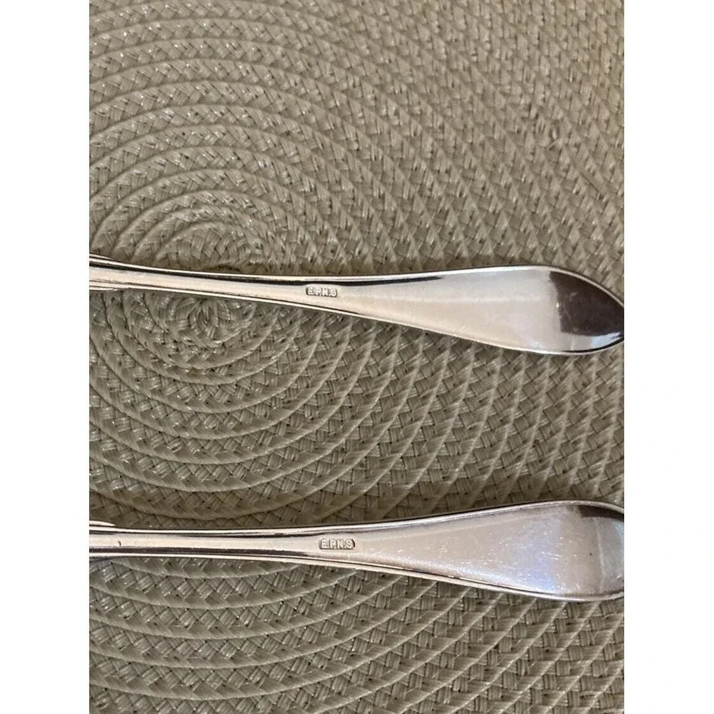 Vtg Silverplate Salad Serving Fork & Spoon Set EPNS Made in England